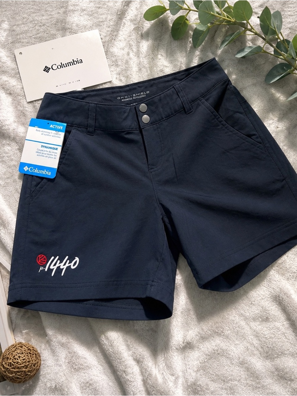Columbia Omni-Shield Active Shorts NWT Black Size 6 Outdoor Hiking Golf